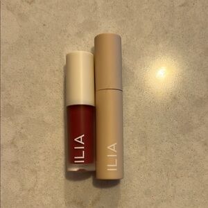 ILIA Red and Tan Lip Balm & Gloss Set